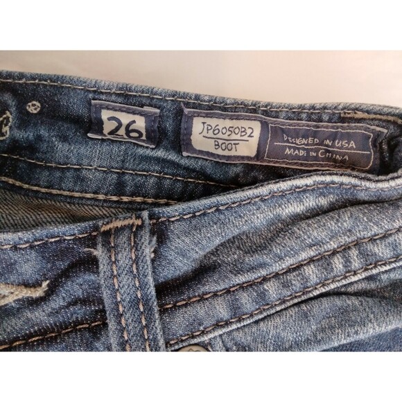 Miss Me Jeans Blue Medium Wash JP6050B2 Boot Cut Embellished Size 26 - Picture 4 of 8